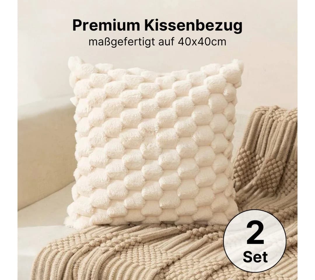 LIVINA HOME Kissenbezug Premium Set 2 Stück Polyester 40x40 cm