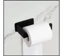 LIVINA HOME Toilettenpapierhalter Schwarz Selbstklebend Edelstahl Bild 1