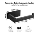 LIVINA HOME Toilettenpapierhalter Schwarz Selbstklebend Edelstahl Bild 3