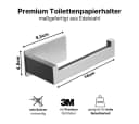 LIVINA HOME Toilettenpapierhalter Selbstklebend Edelstahl Bild 3