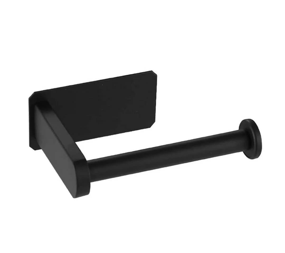 LIVINA HOME Toilettenpapierhalter Schwarz Selbstklebend Edelstahl - Bild 5