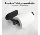 LIVINA HOME Toilettenpapierhalter Schwarz Selbstklebend Edelstahl Bild 5
