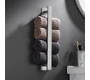 LIVINA HOME Handtuchhalter ohne Bohren 40cm Schwarz/Silber Bild 1
