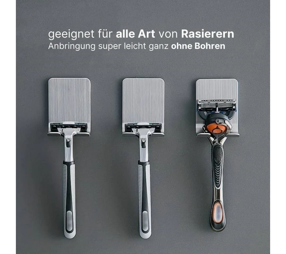 LIVINA HOME Wandhaken Edelstahl Selbstklebend Silber/Schwarz - Bild 3