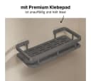 LIVINA HOME Duschablage ohne Bohren Schwarz mit 4 Haken Bild 3
