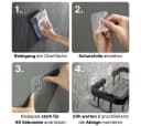 LIVINA HOME Duschablage ohne Bohren Schwarz mit 4 Haken Bild 4