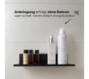 LIVINA HOME Duschablage ohne Bohren Schwarz mit 4 Haken Bild 1