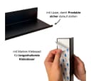 LIVINA HOME Duschablage ohne Bohren Schwarz 2-tlg. Badregal Bild 4