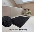 LIVINA HOME Badematte Schwarz Rutschfest Chenille Bild 3