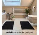 LIVINA HOME Badematte Schwarz Rutschfest Chenille Bild 5