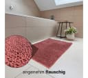 LIVINA HOME Badematte Rosa Chenille Rutschfest 50x80 cm Bild 1