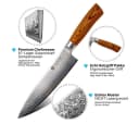 LIVINA HOME 6-tlg. Messer-Set Damaststahl Echtholzgriff Japanischer Art Bild 3