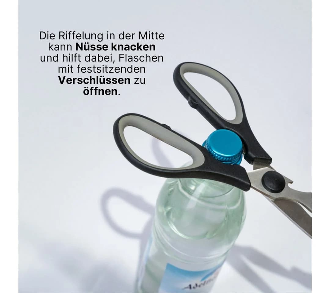 LIVINA HOME Multifunktions-Küchenschere aus Edelstahl, Schwarz - Bild 4
