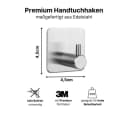 LIVINA HOME Handtuchhaken selbstklebend Edelstahl Silber Bild 3