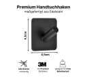 LIVINA HOME Handtuchhaken selbstklebend Edelstahl Schwarz/Silber Bild 3