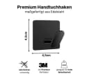 LIVINA HOME Handtuchhaken selbstklebend Edelstahl Schwarz/Silber Bild 5