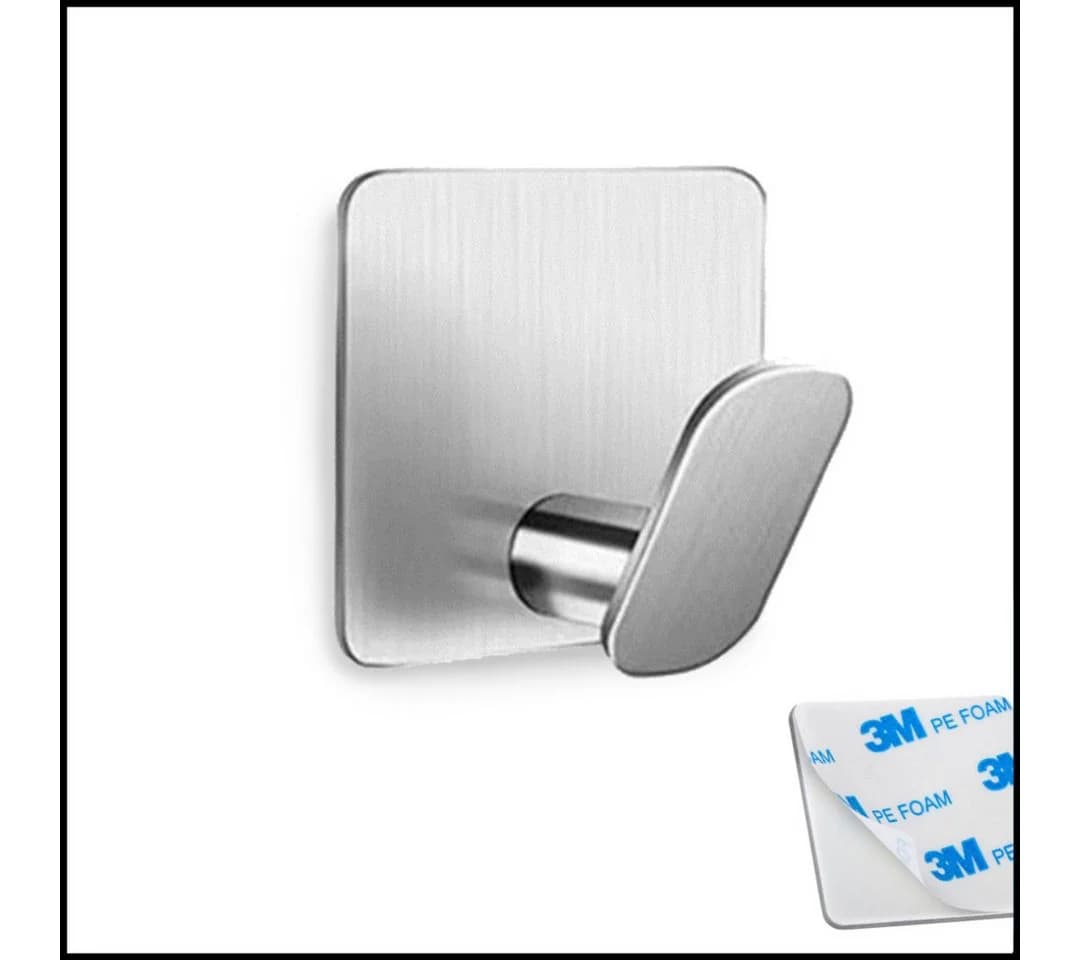 LIVINA HOME Handtuchhaken selbstklebend Edelstahl silber/schwarz - Bild 2
