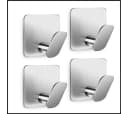 LIVINA HOME Handtuchhaken selbstklebend 4er Set Silber/Schwarz Bild 2