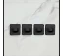 LIVINA HOME Handtuchhaken selbstklebend 4er Set Schwarz/Silber Edelstahl Bild 3