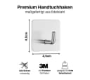 LIVINA HOME Handtuchhaken selbstklebend Edelstahl Silber Bild 3