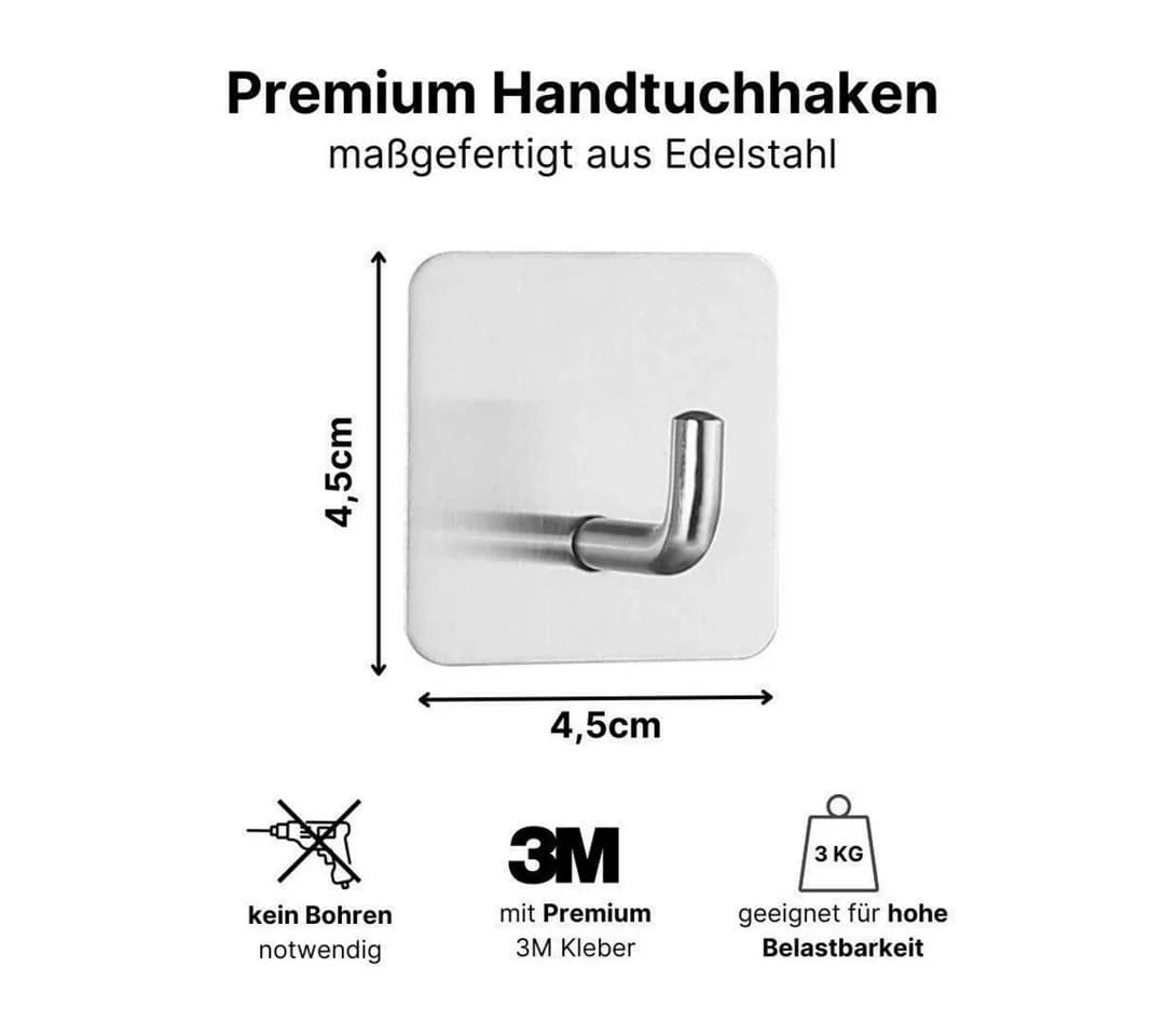 LIVINA HOME Handtuchhaken selbstklebend Edelstahl Silber - Bild 3
