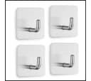 LIVINA HOME Handtuchhaken selbstklebend Edelstahl Schwarz/Silber (4-St) Bild 2