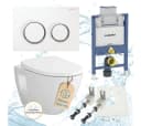 Geberit Vorwandelement Omega Komplett-Set mit Vento WC & SoftClose Sitz Bild 2