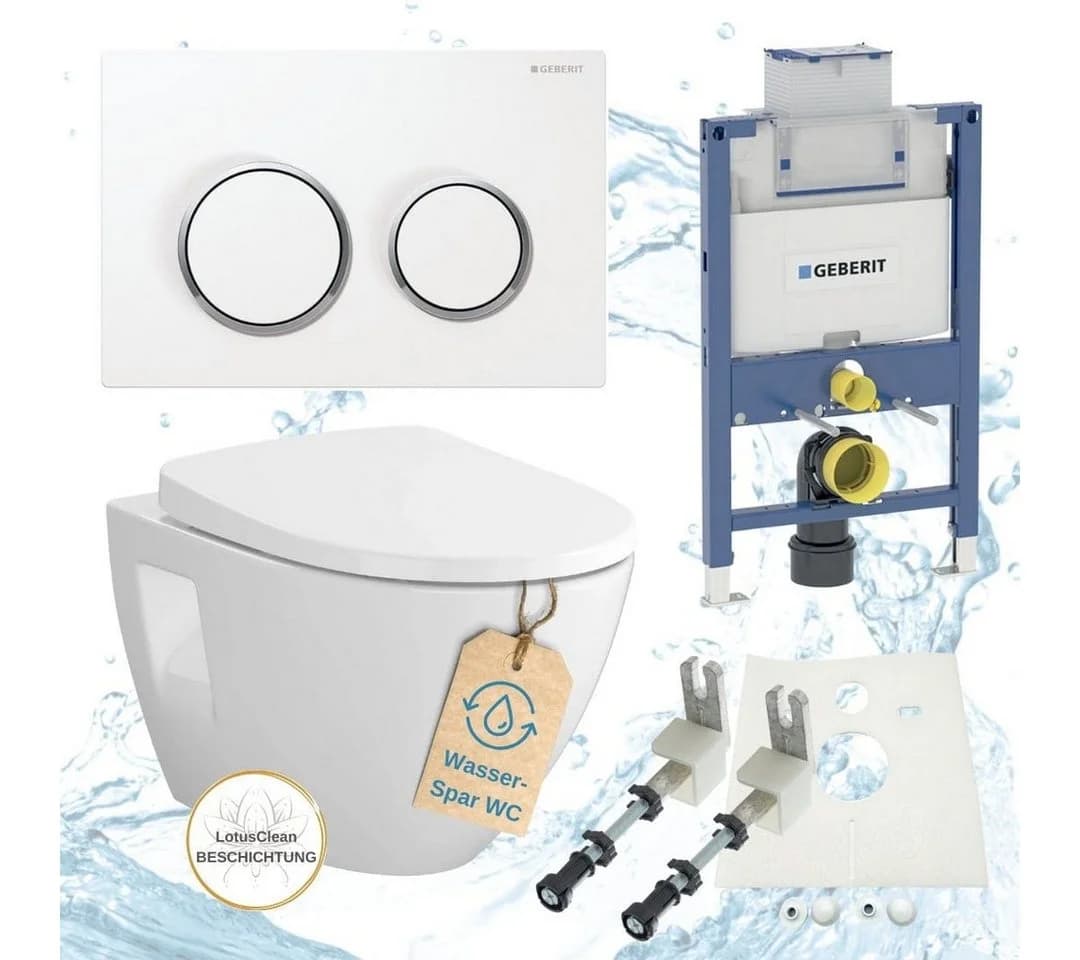 Geberit Vorwandelement Omega Komplett-Set mit Vento WC & SoftClose Sitz - Bild 2