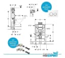 Geberit Vorwandelement Omega Komplett-Set mit Vento WC & SoftClose Sitz Bild 5
