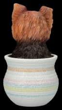 Figuren Shop GmbH Yorkshire Terrier Dekofigur im Blumentopf Bild 4