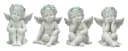 Figuren Shop GmbH Engel Set 4-tlg. mit blauen Rosen Kunststein Bild 2