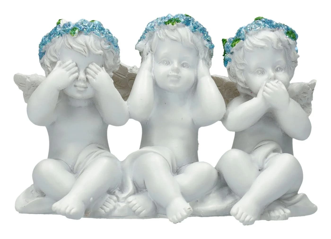 Figuren Shop GmbH Engel Figur Set – Drei Putten Statue „Nichts Böses“ Dekofigur 6.5 cm - Bild 2