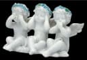 Figuren Shop GmbH Engel Figur Set – Drei Putten Statue „Nichts Böses“ Dekofigur 6.5 cm Bild 3