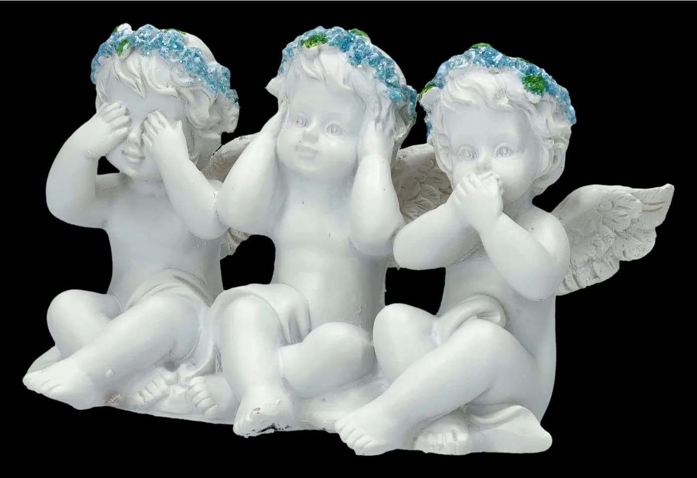 Figuren Shop GmbH Engel Figur Set – Drei Putten Statue „Nichts Böses“ Dekofigur 6.5 cm - Bild 3