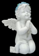 Figuren Shop GmbH Engel Figur mit Kreuz Putte Dekofigur 12 cm Bild 1