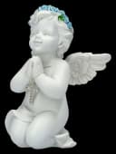 Figuren Shop GmbH Engel Figur mit Kreuz Putte Dekofigur 12 cm Bild 3