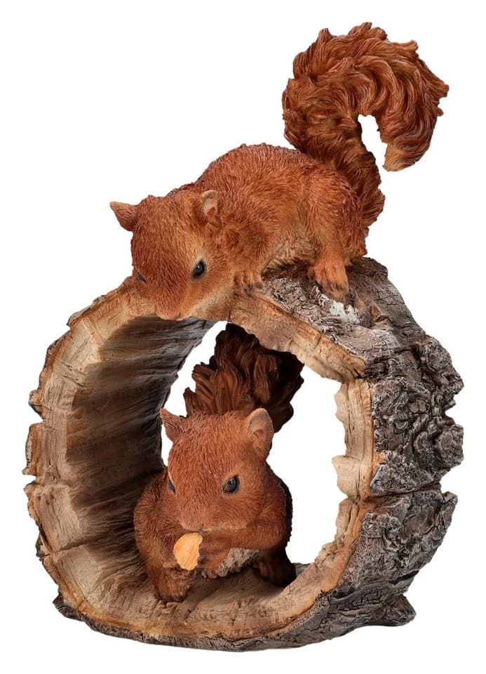 Figuren Shop GmbH Spielende Eichhörnchen Gartenfigur Kunststein - Bild 2