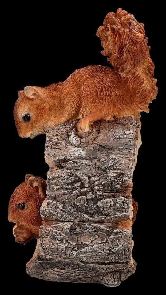 Figuren Shop GmbH Spielende Eichhörnchen Gartenfigur Kunststein - Bild 4