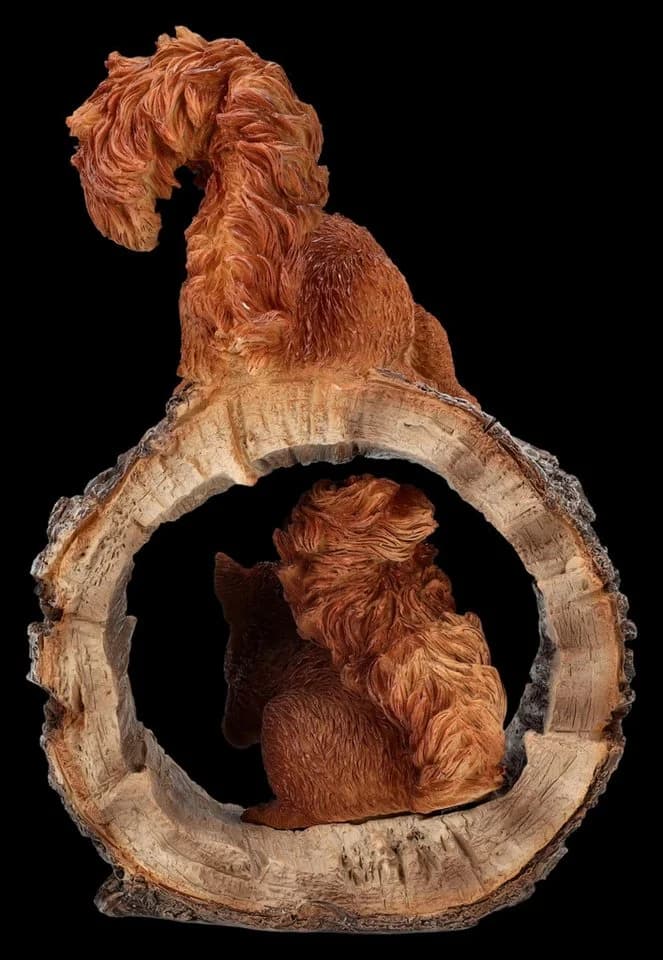 Figuren Shop GmbH Spielende Eichhörnchen Gartenfigur Kunststein - Bild 5