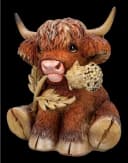 Figuren Shop GmbH Tierfigur Nemesis Now Hochlandkuh Figur – Handbemalte Polyresin Statue Bild 3