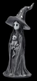 Figuren Shop GmbH Hexenfigur mit Kätzchen 12,5 cm Gothic Dekoration Bild 4