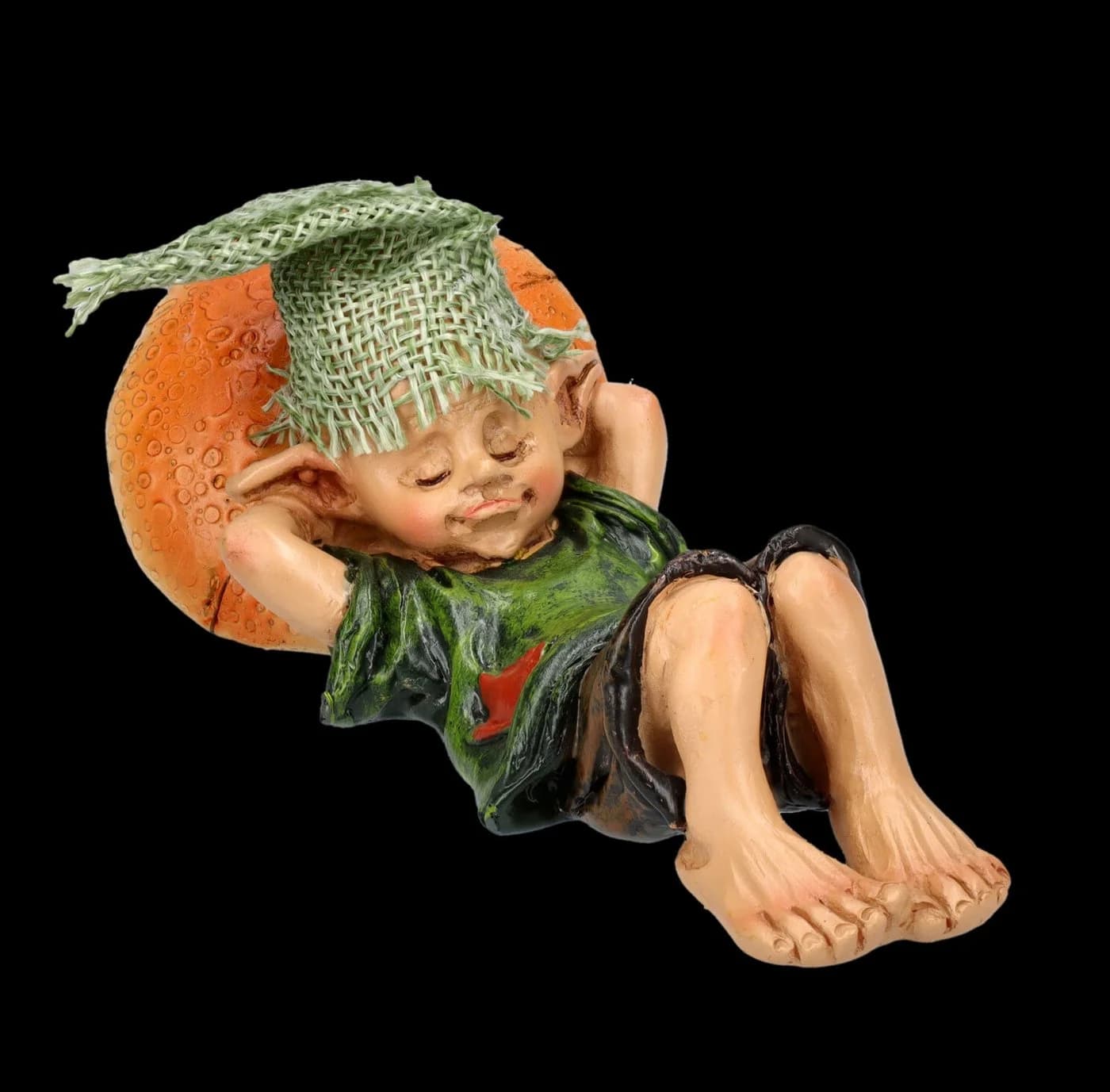 Bezaubernde Schlafende Kobold-Pilz Dekofigur - Bild 3