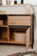 möbelvita Eckschreibtisch Portland 37A Artisan Oak Anthrazit Bild 4