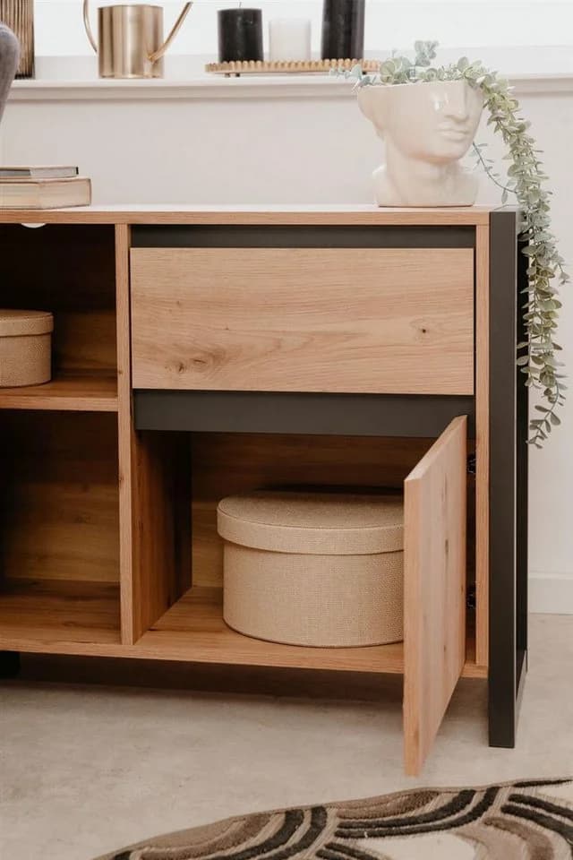 möbelvita Eckschreibtisch Portland 37A Artisan Oak Anthrazit - Bild 4