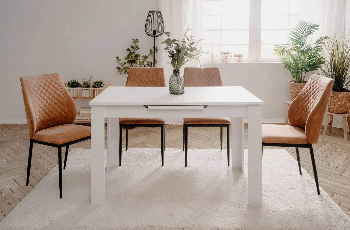 möbelvita Esstisch Ausziehbar Bromley 80A weiß - Bild 2