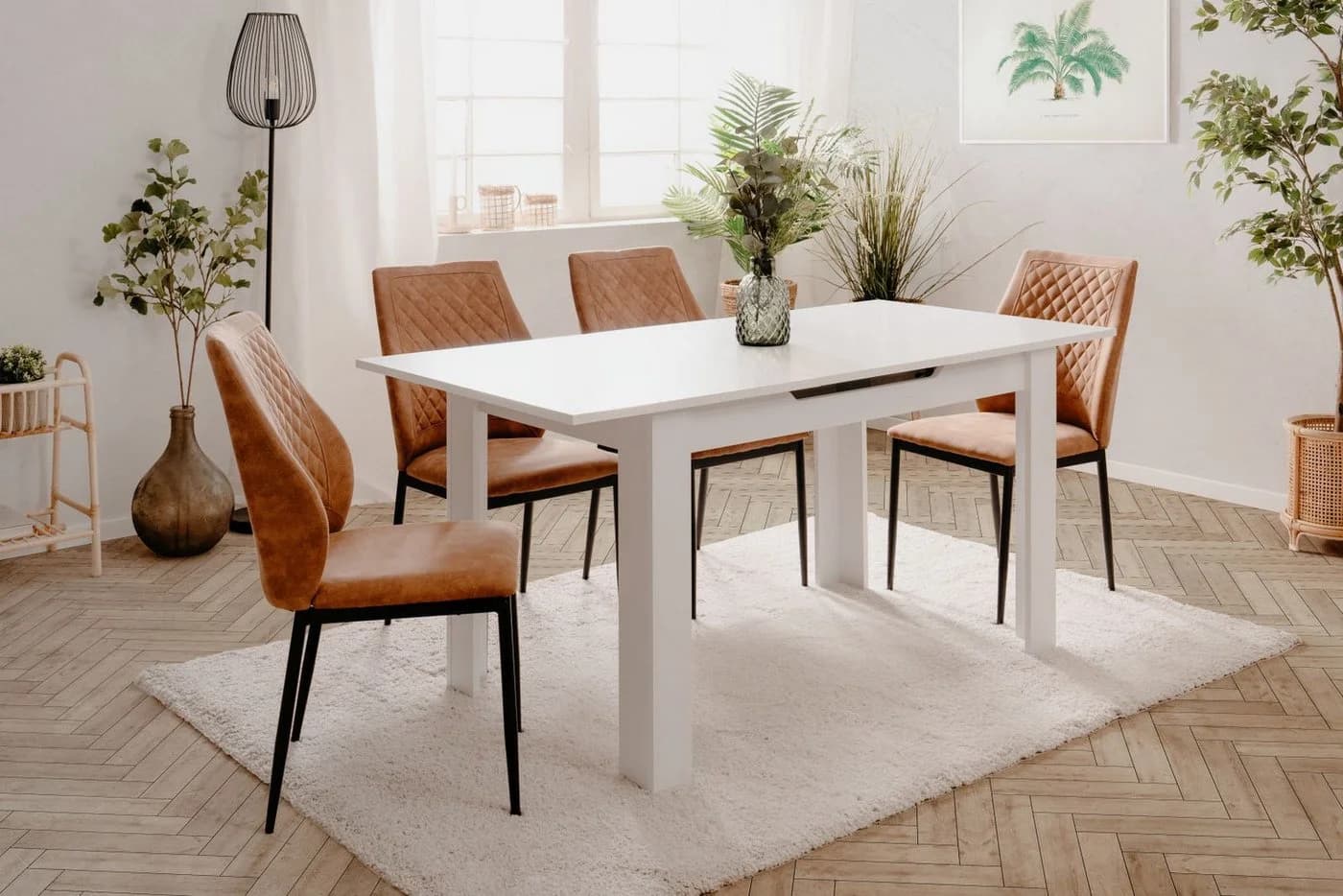 möbelvita Esstisch Ausziehbar Bromley 80A weiß - Bild 5