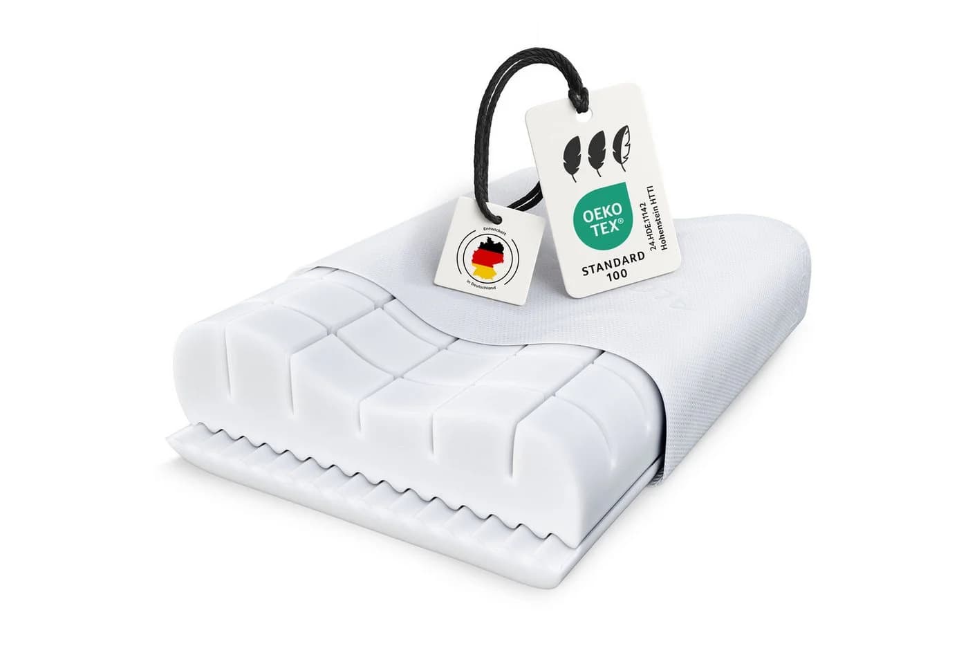 Träumegut24 OnlyDreams Nackenstützkissen Memoryschaum Aloe Vera Bezug Weiß - Bild 2