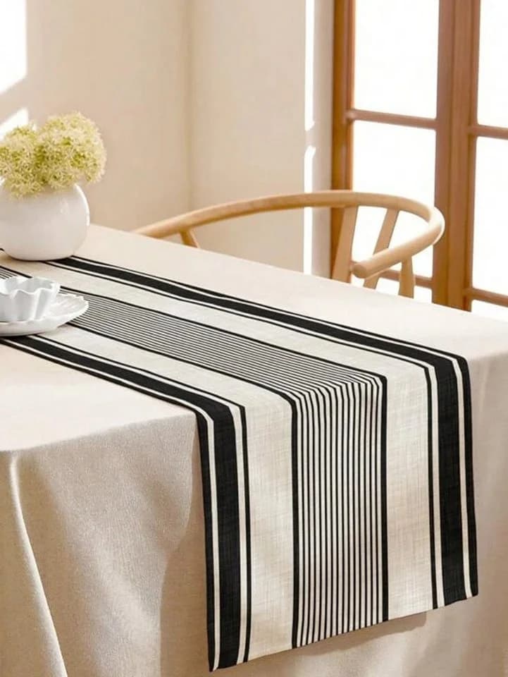 LIVINA HOME Tischläufer Premium abwaschbar moderne Leinenoptik - Bild 4