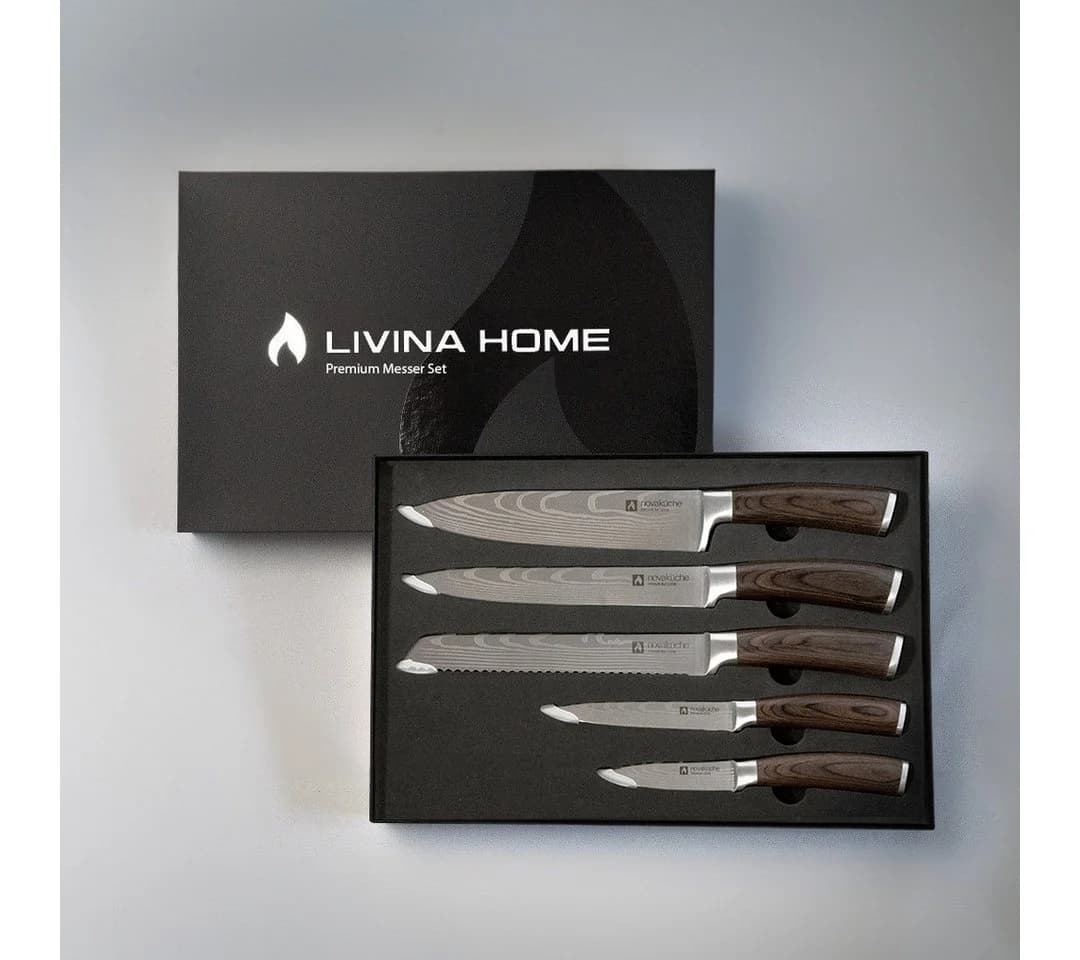 LIVINA HOME Brotmesser mit Wellenschliff und Echtholzgriff - Bild 5
