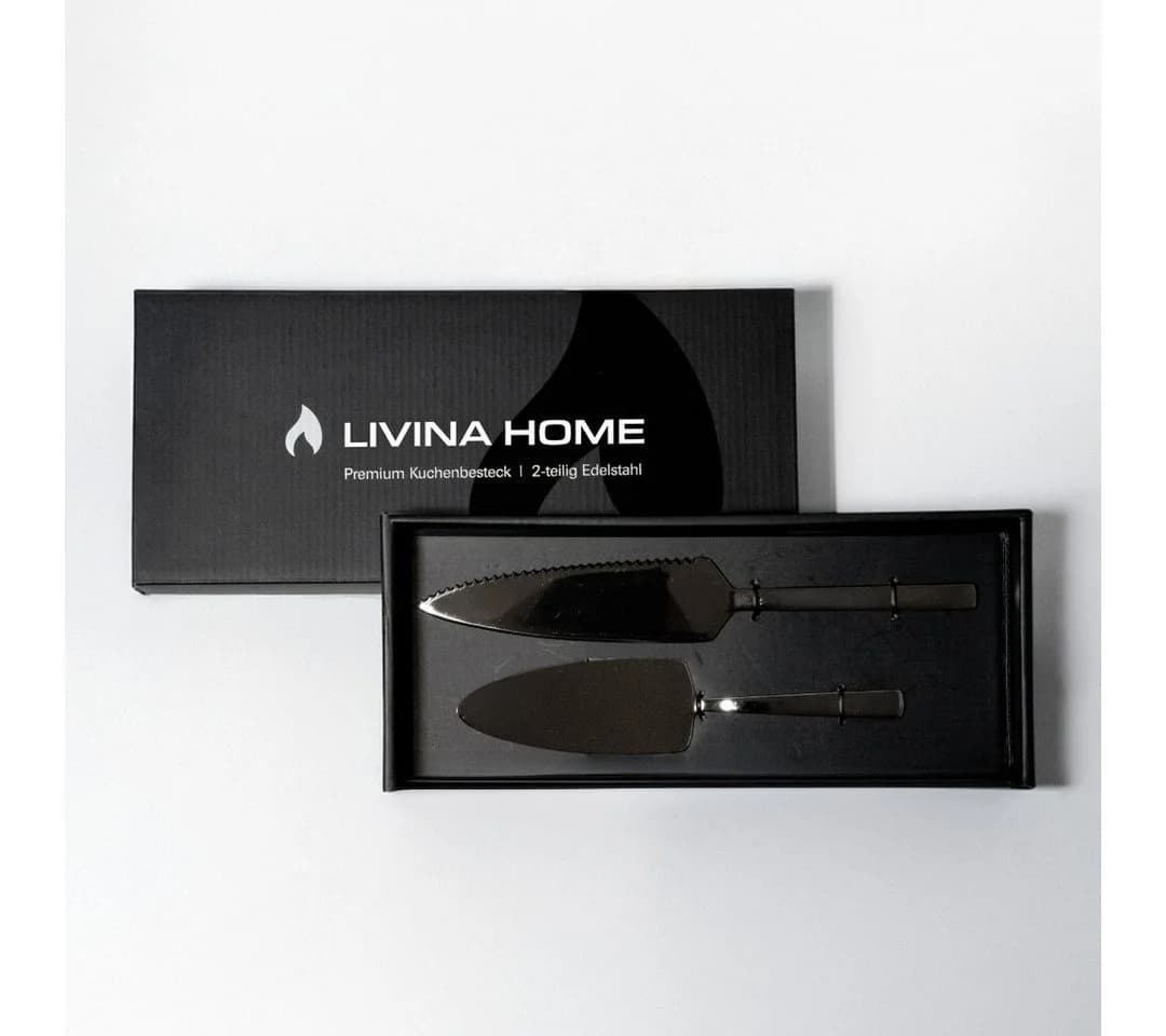 LIVINA HOME Tortenheber & Tortenmesser Set 2-tlg. Edelstahl 18/10 Silber